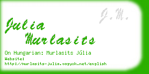 julia murlasits business card